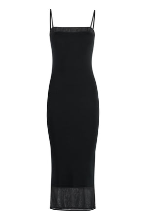 Ribbed knit midi dress-0